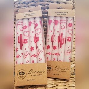 Cowgirls Don't Cry Taper Candles - Western Taper Candles